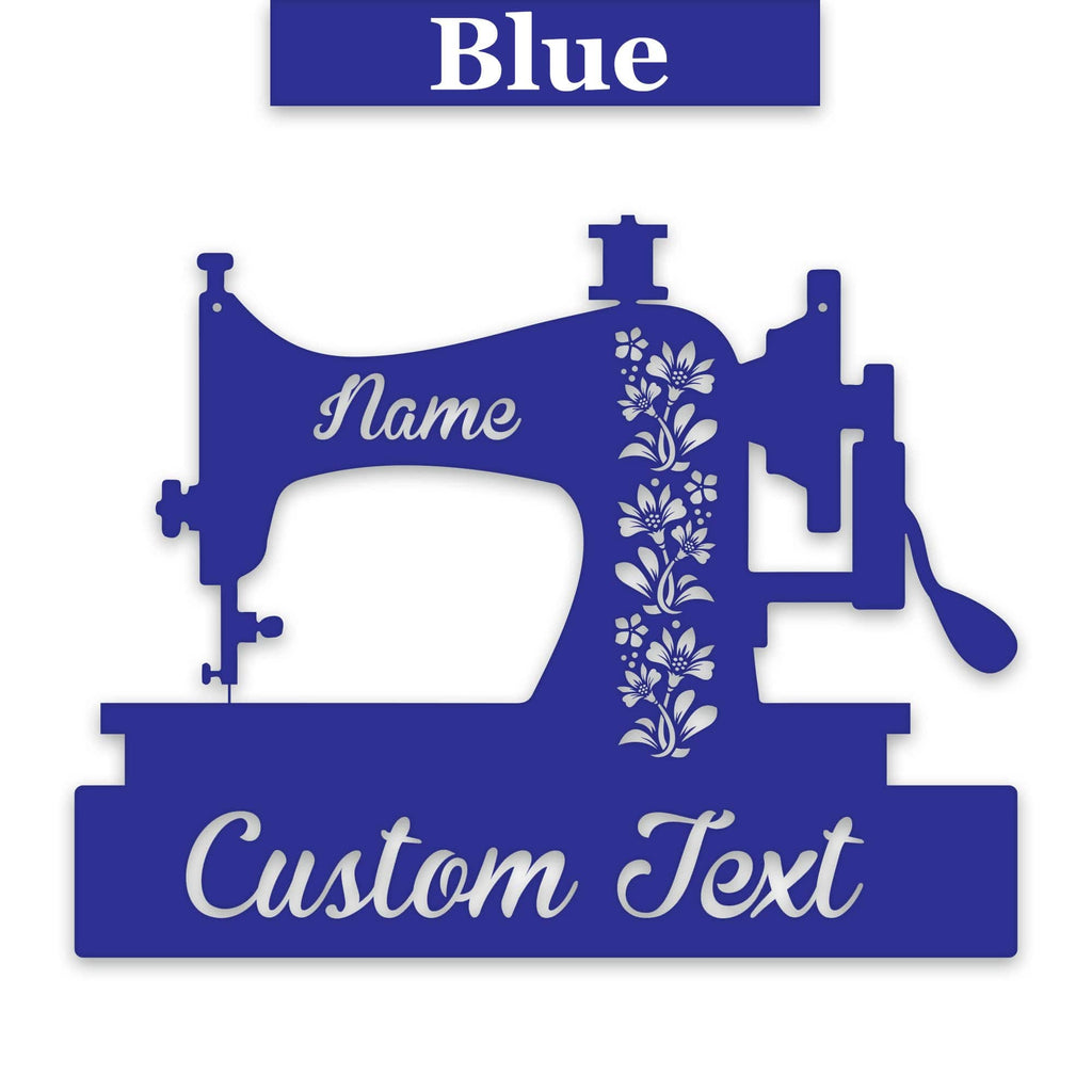 Custom Sewing Machine Decor - Personalized Metal Sign | Durable Powder Coat Finish