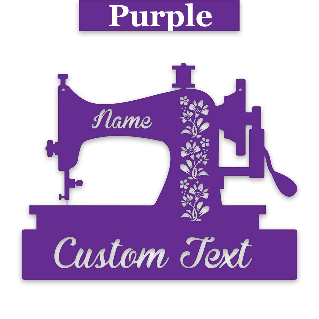 Custom Sewing Machine Decor - Personalized Metal Sign | Durable Powder Coat Finish