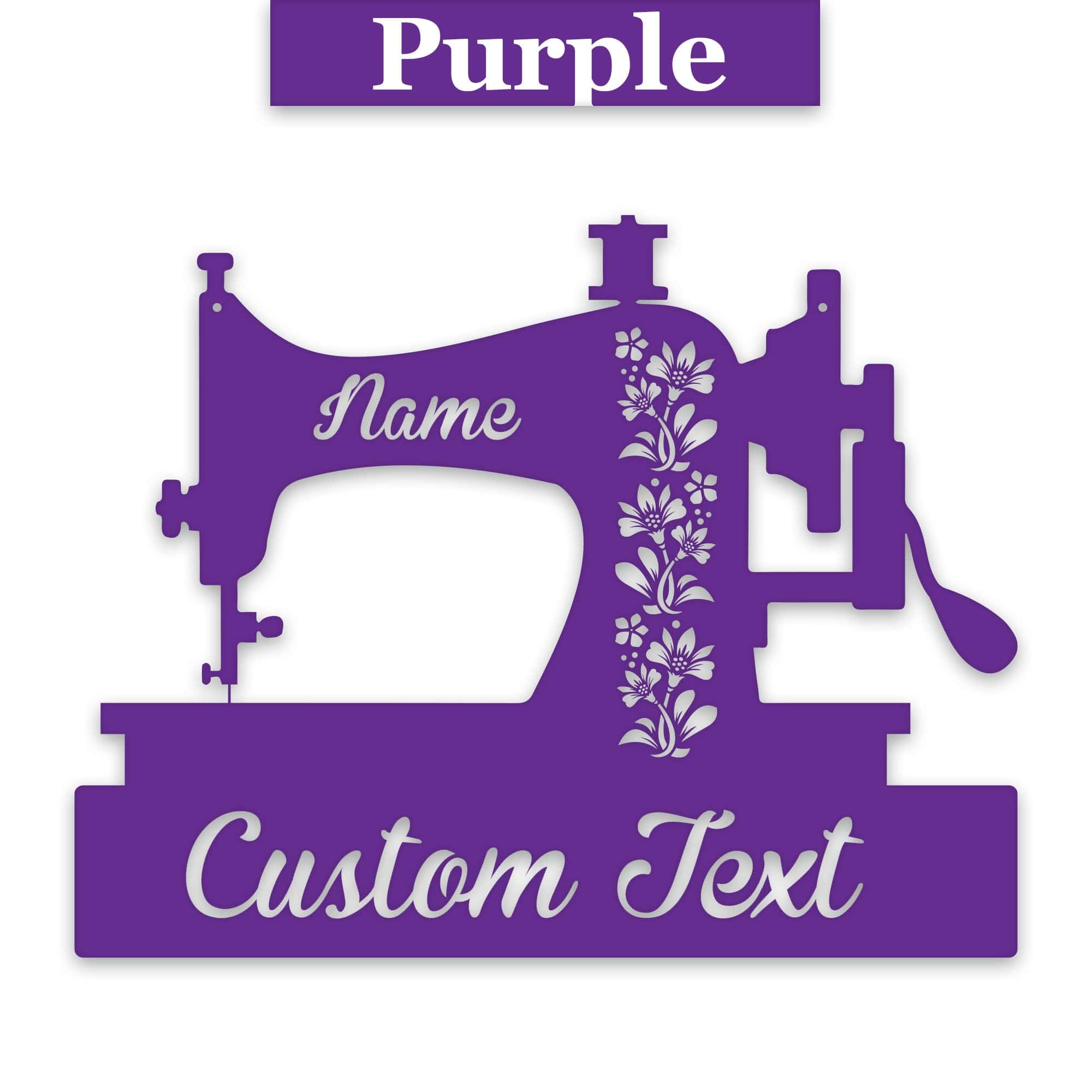 Custom Sewing Machine Decor - Personalized Metal Sign | Durable Powder Coat Finish