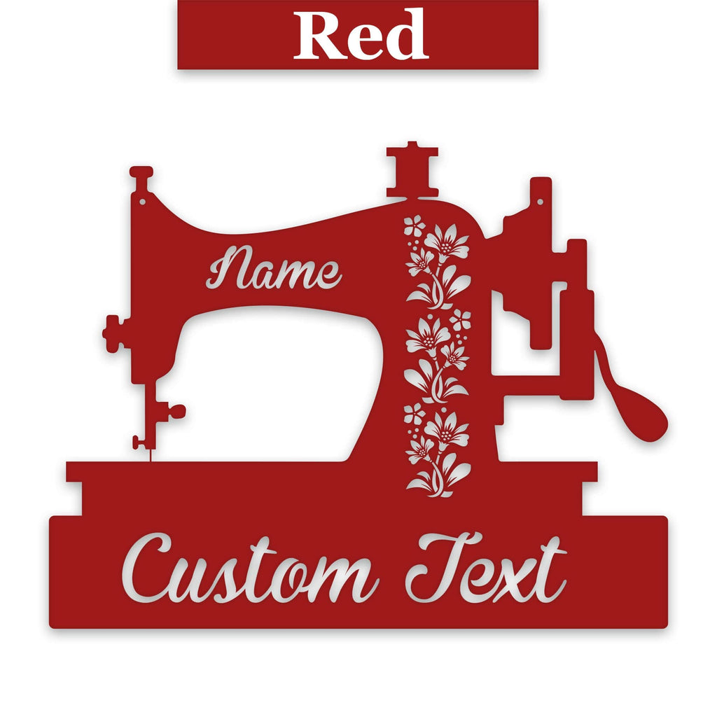 Custom Sewing Machine Decor - Personalized Metal Sign | Durable Powder Coat Finish