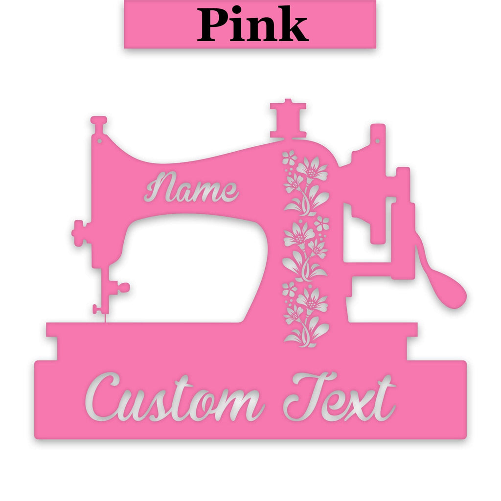 Custom Sewing Machine Decor - Personalized Metal Sign | Durable Powder Coat Finish