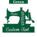Custom Sewing Machine Decor - Personalized Metal Sign | Durable Powder Coat Finish