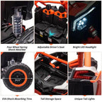 48V XL Can-Am Maverick Ride-On UTV Toy with Remote Control 4WD in Orange